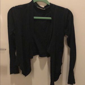 Velvet jersey cardigan